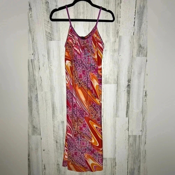 NATORI Dress Size Small Pink Orange - Picture 1 of 6